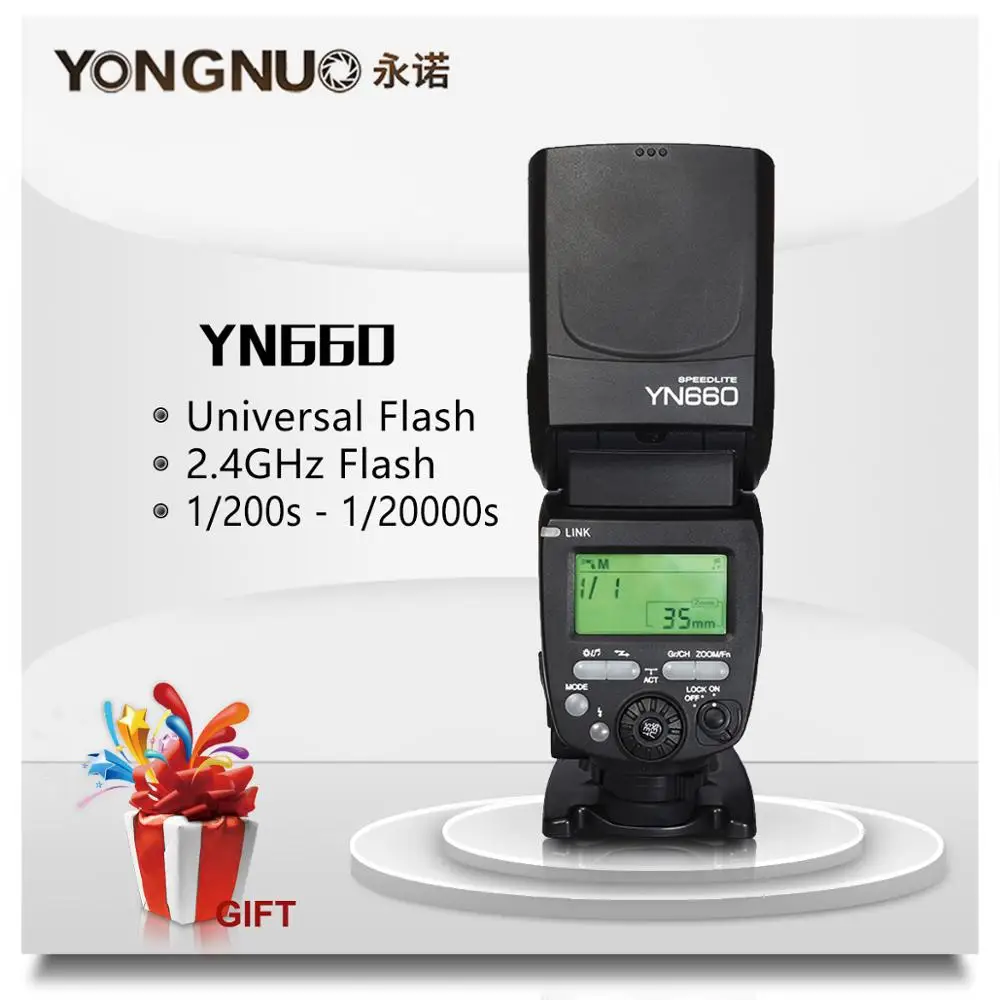 YONGNUO YN660 обновленная версия YN560-IV) 2,4 ГГц Вспышка Speedlite беспроводной трансивер Интегрированный для Canon Nikon Pentax Olympus