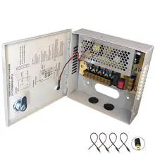 CCTV Питание 4CH Порты и разъёмы коробка, Питание для видеонаблюдения цифровой видеогеристратор обособленный для безопасности Системы и камер, Выход 12V 5A 60 Вт максимум