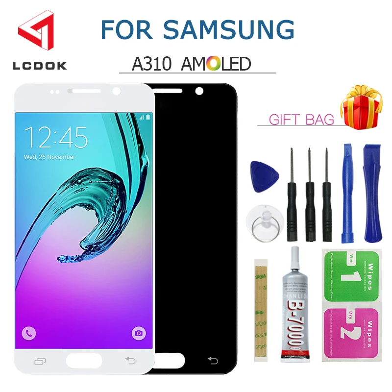 Оригинал SUPER AMOLED 4 7 ''для SAMSUNG Galaxy A3 2016 A310 A310F A3100 ЖК дисплей кодирующий