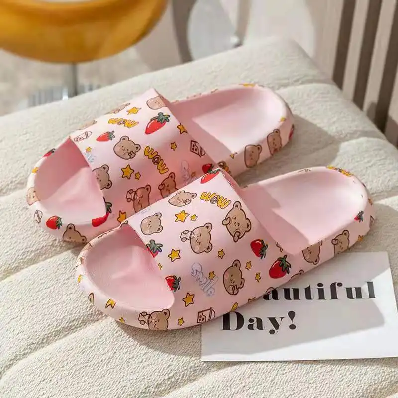 2022 ColorLeisure Man And Women Indoor Bathroom Anti-slip ShoesThick Platform Slippers Summer Beach Eva Soft Sole Slide Sandals 