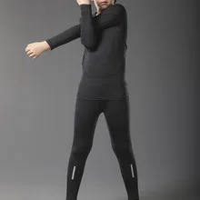 Детский костюм с длинными рукавами для фитнеса, комплект спортивных колготок, стрейчевая одежда для тренировок, баскетбола, футбола, базовый тренировочный костюм Quick Servi