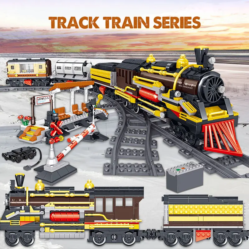 

1464+PCS City RC Railway Building Blocks Compatible Legoed Technic Electric Train High-speed Rail Bricks Gift Toys For Children