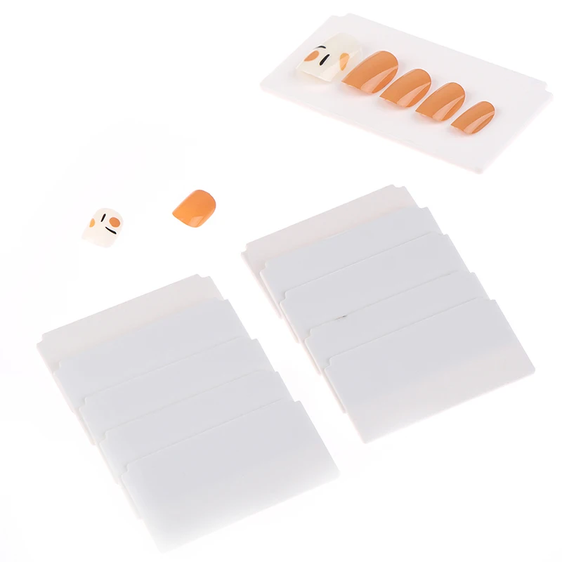 10pcs Fake Nail Display Stand Gel Glitter Polish Show Holder Plastic Partition Plate Rhinestones Storage Case Nail Art Tools