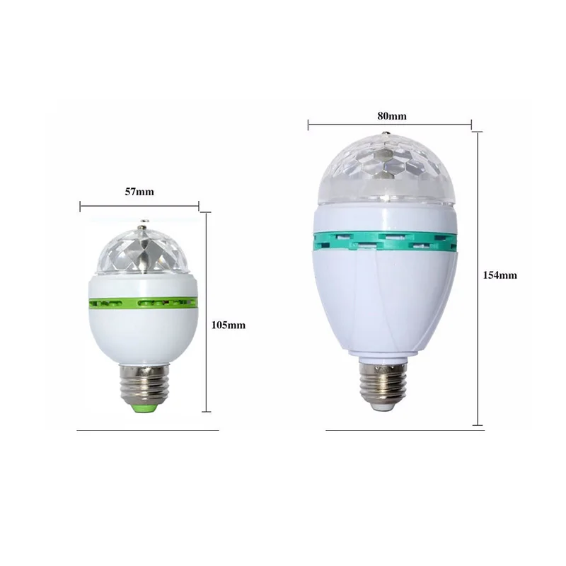 Разноцветная 3W RGB светодиодная лампа Е27 переменного тока 85-265В 110В 220В с вращающейся крышкой