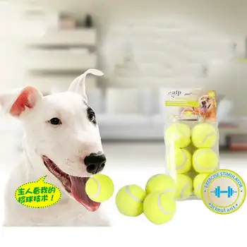 

6pcs Dog Tennis strong rubber Balls Replacement Exercise Trainer Launcher Thrower smart pet toys Cat Sport Toy AFP Hyper Fetch