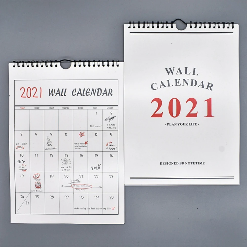 

2021 Lattice Daily Schedule Hand-painted Calendar Monthly Note Book Agenda Planner Wall Calendar Office Supply