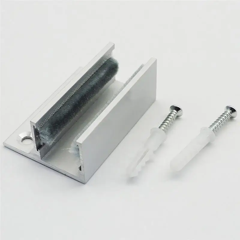 2pcs Aluminum Alloy Sliding Glass Door Bottom Floor Guide Practical Stay Roller