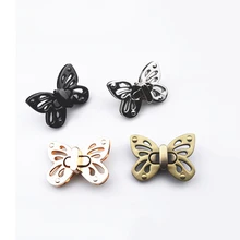 5cm Metal Butterfly Shape Clasp Twist Lock DIY Craft Handbag Shoulder Bag Accessory Multi-color Hardware Turn Lock Decor