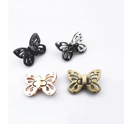 5cm Metal Butterfly Shape Clasp Twist Lock DIY Craft Handbag Shoulder Bag Accessory Multi-color Hardware Turn Lock Decor