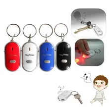 Anti Lost Mini Whistle KeyFinder Alarm Wallet Pet Tracker Smart Flashing Beeping Remote Locator Keychain Tracer Key Finder + LED