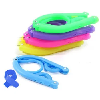 

5pcs colorful candy color travel folding foldable portable mini clothes hanger - random color + Free Cable Tie
