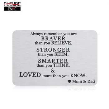 

Class 2020 Graduation Gift Wallet Inserts Card for Son Daughter from Dad Mom Engraved Always Remember Birthday Graduation Gifts