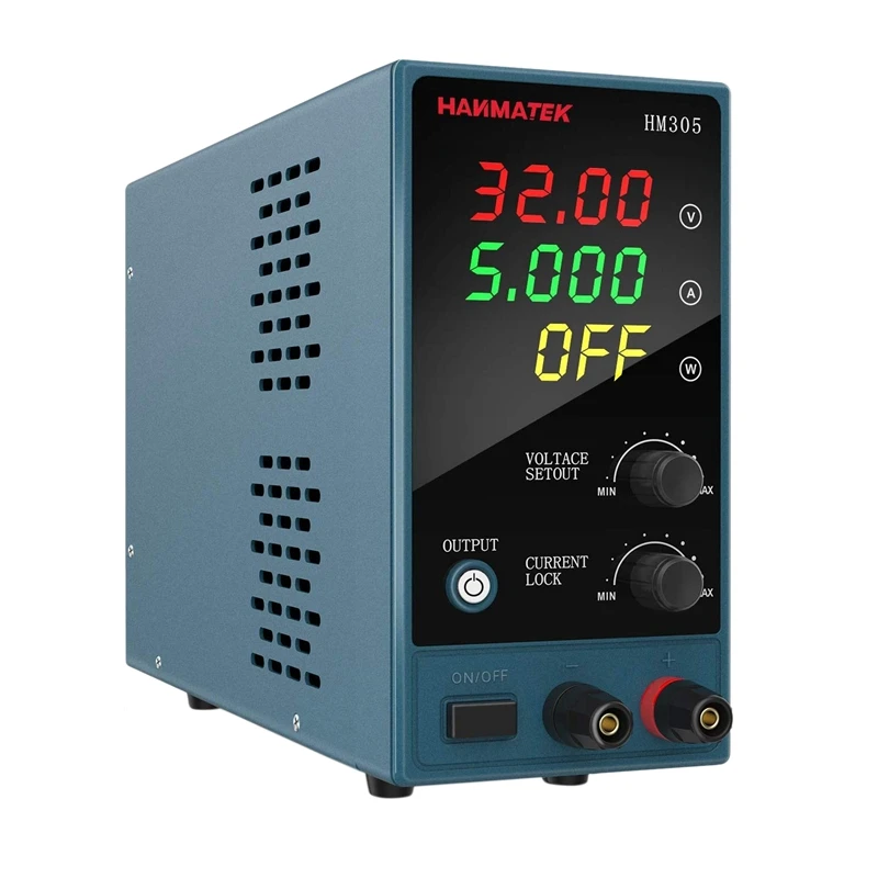 US $118.58 HANMATEK 30V 5A DC Power Supply Adjustable 4 Digit Display Mini Laboratory Power Supply Voltage Regulator HM305 With EU Plug