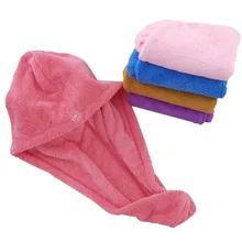 Напрямую от производителя кораллового бархата для сушки волос крышка водопоглощающая Толстая сухая шапочка для волос быстросохнущая Коралловая бархатная шапочка для душа W