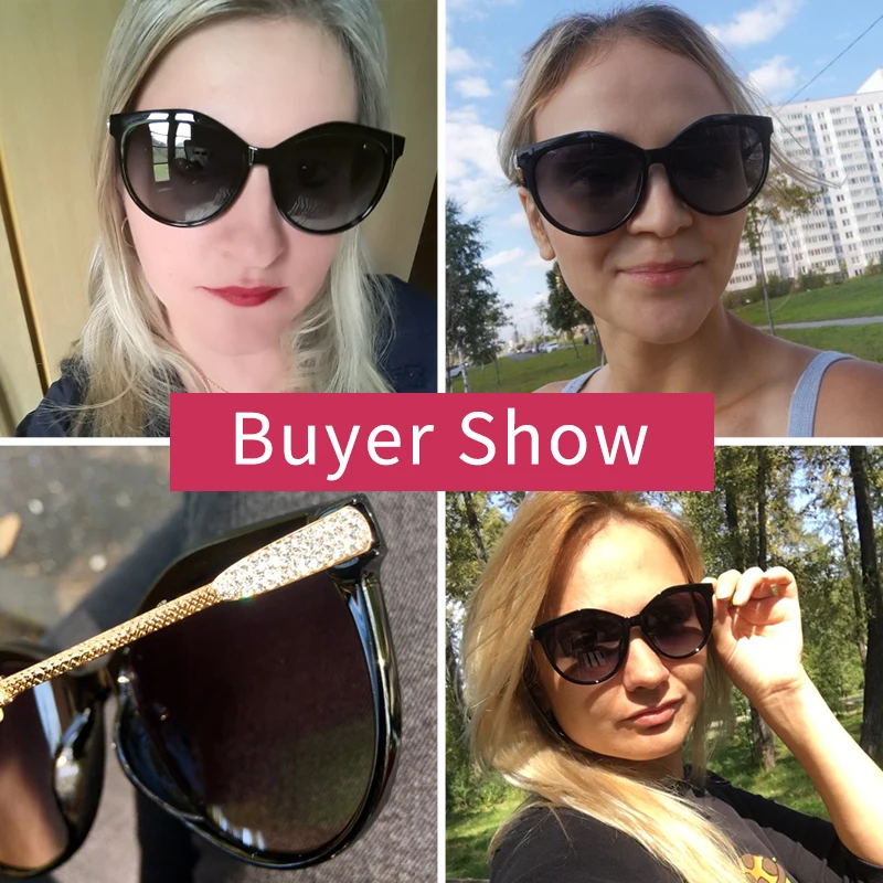 SAYLAYO новые роскошные поляризованные женские солнцезащитные очки модные круглые