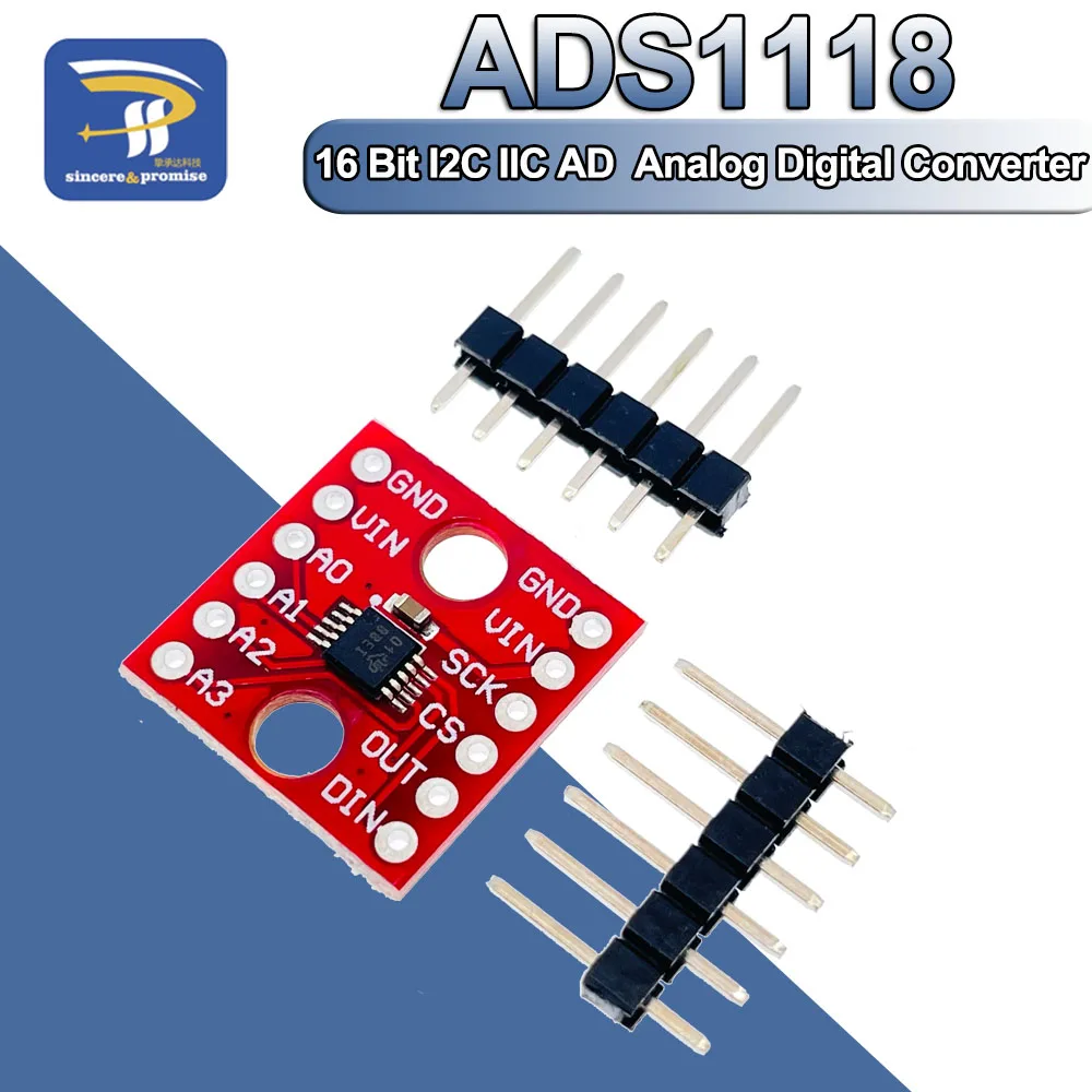 ADS1118 16 Bit I2C IIC AD Analog Digital Converter ADC SPI