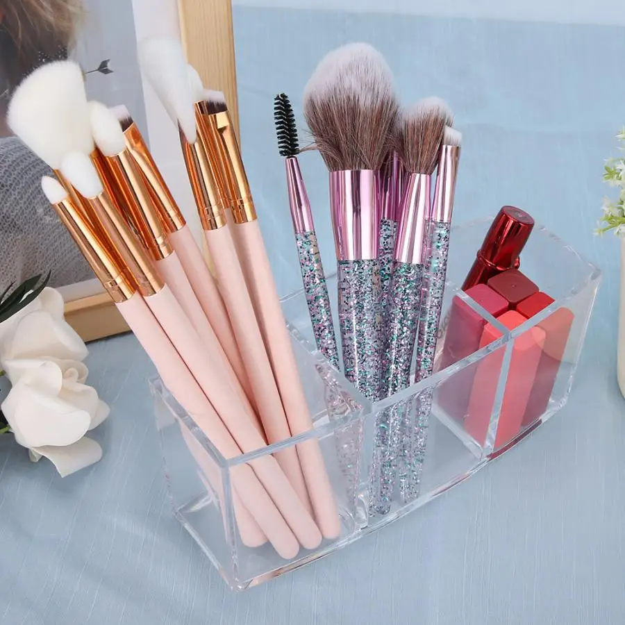 Desktop Acrylic Clear Rectangle Shape Makeup Brush Holder Organizer Storage Box Makeup Tool Kits Make Up Tools Set for for Women Desktop Acrylic Clear Rectangle Shape Makeup Brush Holder Organizer Storage Box Makeup Tool Kits Make Up Tools Set for for Women