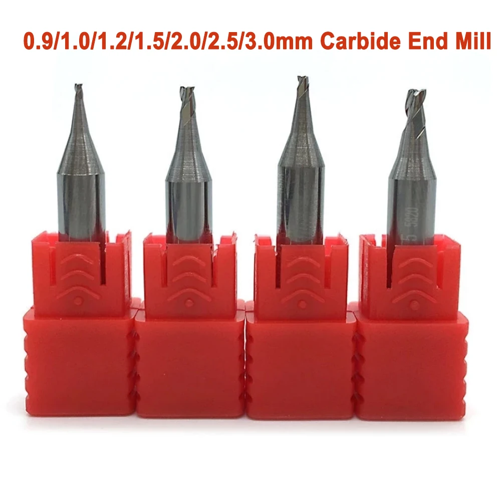 Carbide End Mill 0 9 1 0 1 2 1 5 2 0 2 5 3 0mm Solid Carbide Helical