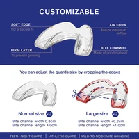 4pcs/Box Anti Snore Mouthpiece Silicone Material 2 Regular+2 Large Prevent Teeth Grinding and Reduce Snoring Anti-Snore  Device 1