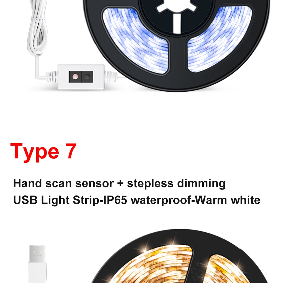 FOXGBF Motion sensor LED Night light Bed Cabinet Stairs light USB LED Strip lamp 5V For TV Backlight lighting 1M 2M 3M 4M 5M (17)