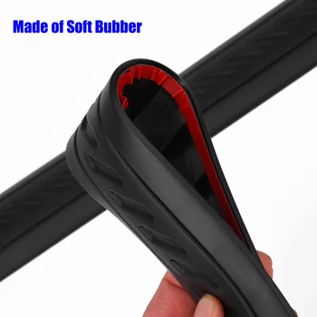 

2pcs Car Scratchproof Strips Black Anti-collision Replaces Part 41*5*1cm