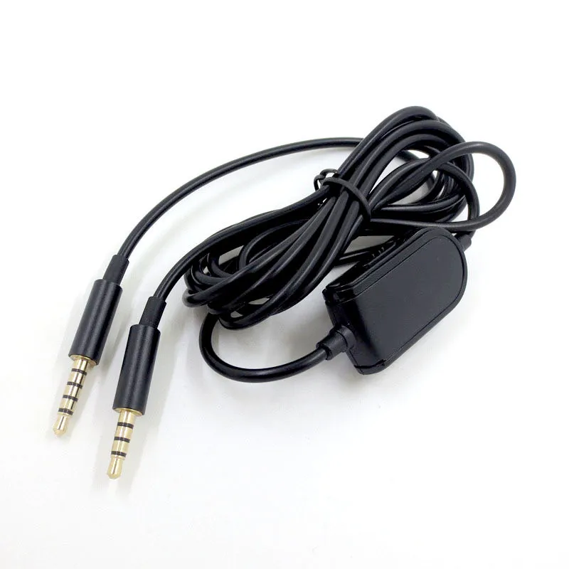 Замена аудиокабеля для Astro A10 A40 A50 A30 наушники подходят для многих наушников микрофон Регулятор громкости 23 AugT2 - Цвет: Черный
