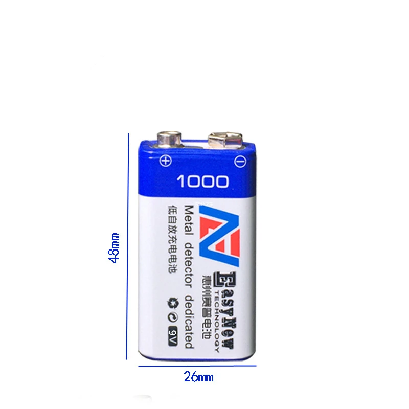 Tanie Nowy 2 sztuk 1000mAh super duży 9 v litowo jonowy 9 V Batterie Hersteller garantie + 1 sztuk 9 v ładowarka