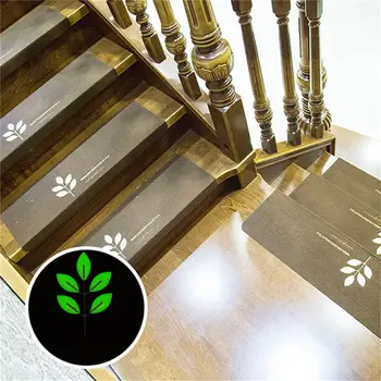 

Brown durable luminous home vision stair pad non-slip step mat embroidery stair mats glue self-adhesive luminous floor stickers
