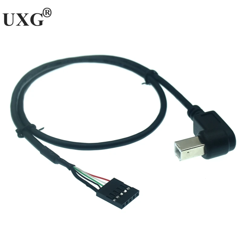 Кабель DuPont 5-pin 2 54 USB 0 type B папа 90 градусов правый угол 50 см | Компьютеры и офис