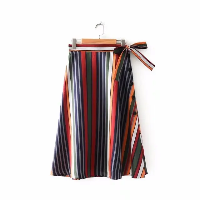 

2018 Western Style Early Spring Women's Dress New Style Button Mid-length Skirt