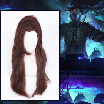 

Game LOL Cosplay Wigs the Unforgiven Yasuo Cosplay Wig True Damage New Skin Heat Resistant Synthetic Wig Men Brown Long S9 Hairs