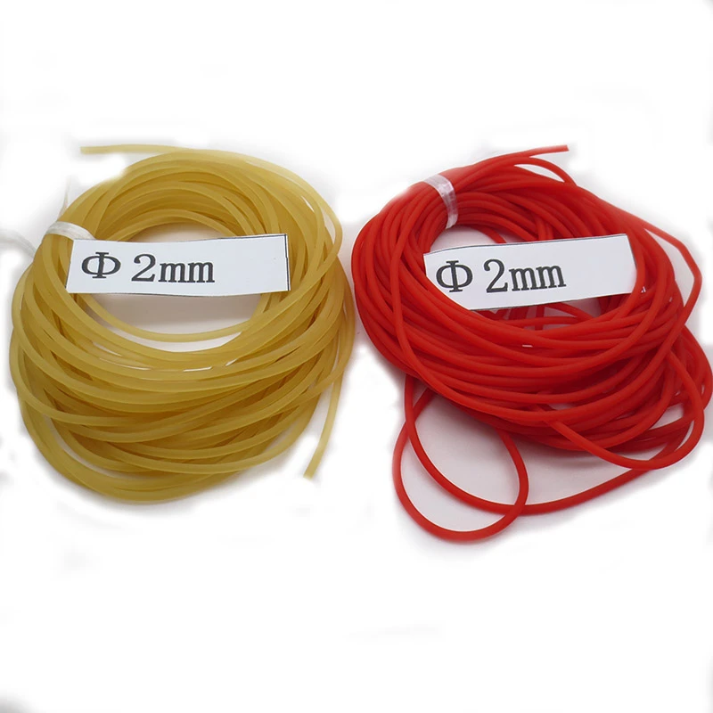 2mm Solid Rubber Fishing Line High Elastic Band Strapping Fishing Line 10m Elastic Tennis Slingshot Rope Tied Lines slingshot accessories