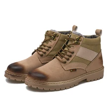 Популярные мужские ботинки; повседневная обувь; сезон осень-зима; мужские высокие кроссовки в винтажном стиле; модная мужская обувь на шнуровке; Botas Para Hombre