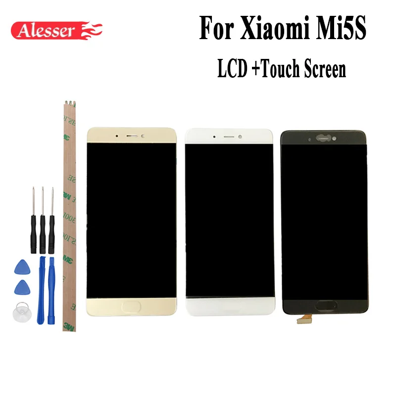 Alesser для Xiaomi Mi5S ЖК экран Diaplay сменный дисплей + сенсорный Mi 5S 5 15 дюймов Smartphon