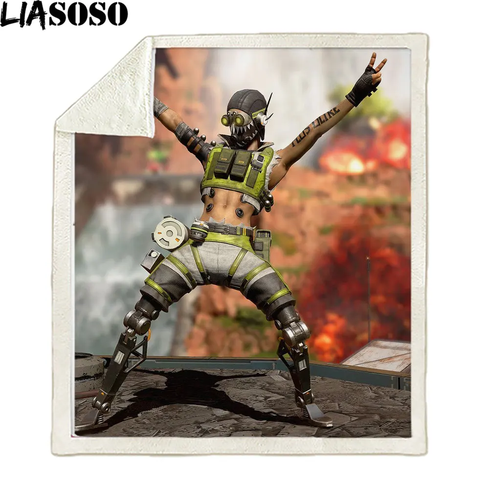 Плед liaseo Apex Legends - Loba 80S в стиле ретро покрывало для кровати клетчатая ткань одеяло