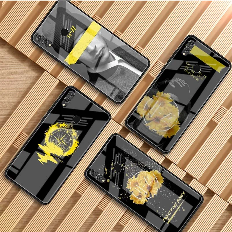 DIY Роскошный чехол из закаленного стекла для телефона Twenty One Pilots Huawei P30 P40 P20 Lite Pro P