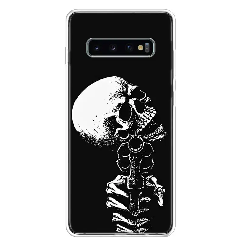 Жуткий Череп Забавный Танец скелет крышка чехол для телефона для samsung Galaxy A10 A20E A30 A40 A50 A70 A50S A80 M30S A6 A7 A8 A9 Pl - Цвет: TW205-4