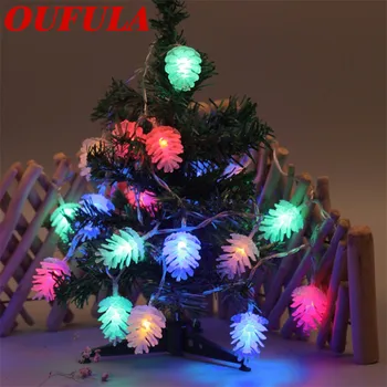 

OUFULA Pinecone Light String LED Christmas Birthday Party Decoration Holiday Light
