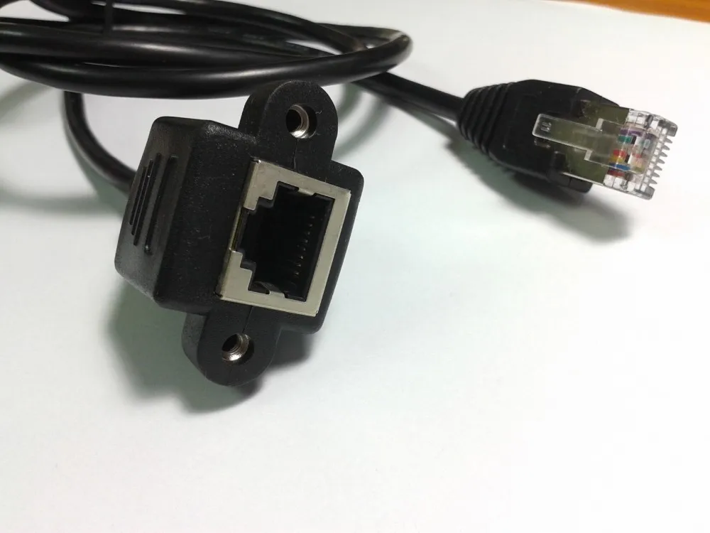 10 шт. кабель RJ45 мужчин и женщин винт Панель Крепление Ethernet LAN расширение сети разъем