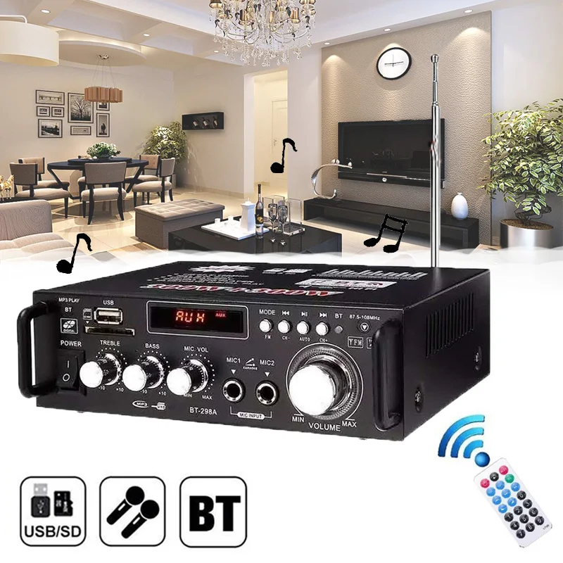 

600w Home Amplifiers Audio bluetooth Amplifier Subwoofer Amplifier Home Theater Sound System Mini Amplifier For Ccar Home