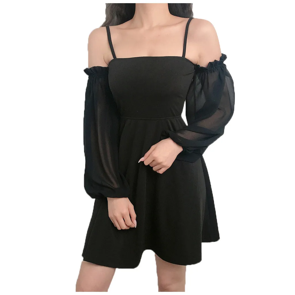 black mesh party dress