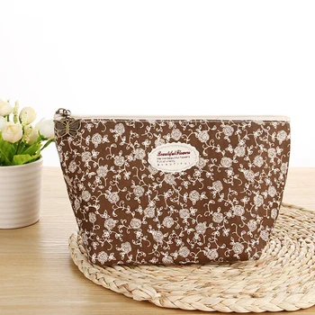 

1Pc Women Travel Cosmetic Bag Flower Print Bag Portable Makeup Case Shower Pouch Toiletry Wash Organizer Bag Small Beauty Case