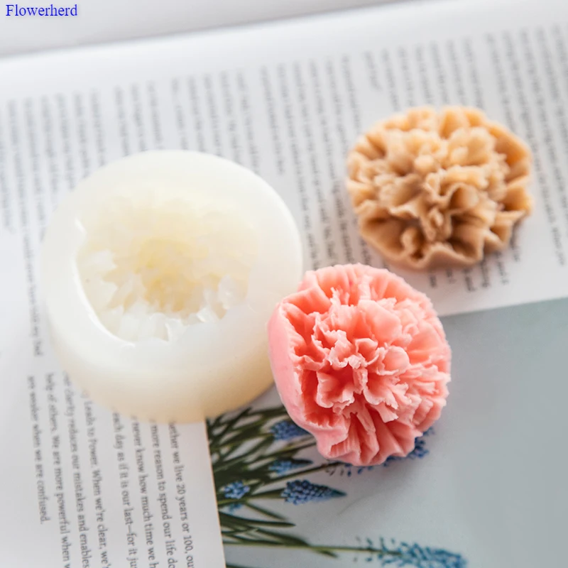 3D цветок мыло ручной работы силиконовая форма Гвоздика Форма мыла для изготовления мыла помадка торт Декор шоколадом Форма Мыла