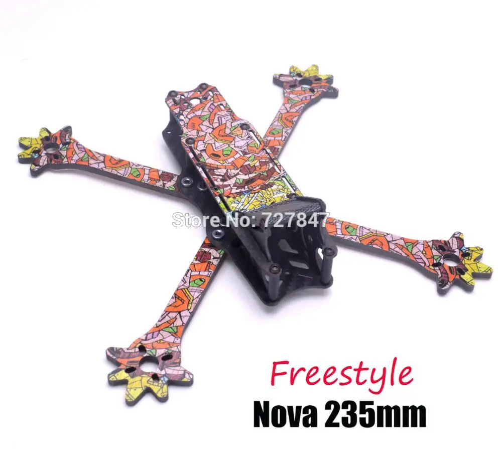 

FPV Nova Freestyle 235 235mm True-X frame 3k Full Carbon Fiber w/ 4mm arms for Quadcopter FPV Racing Drone