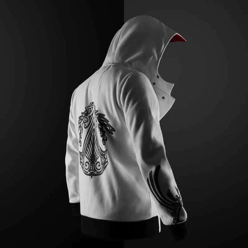 Assassin Hoodies zipper Streetwear Fashion print hoodie Hip Hop Assassin hoodie Sweatshirts boy Plus size Sweatshirt 5 colors  (5)