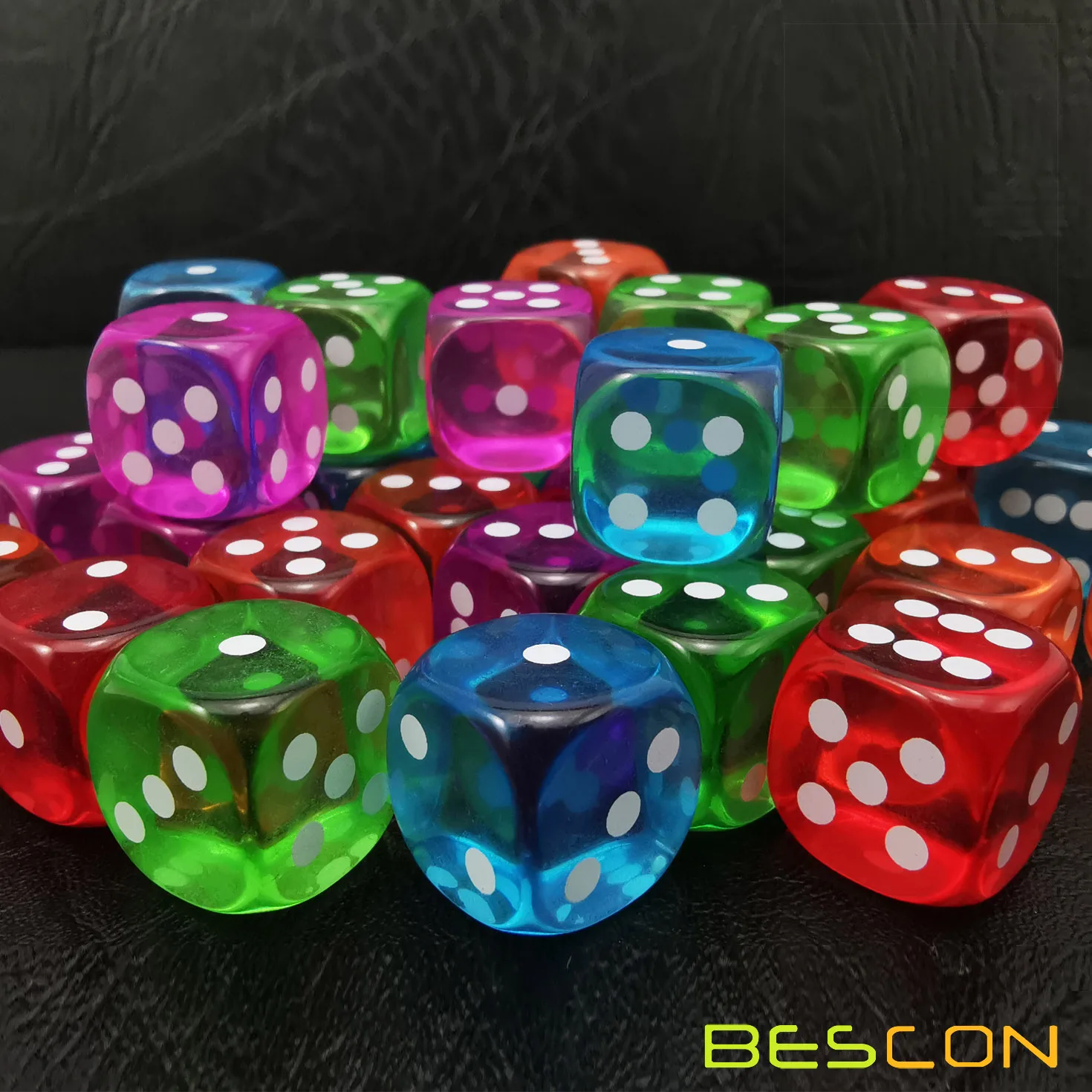 14.5MM Printing Precision Dice Translucent Colors 0.57inch 6pcs Set