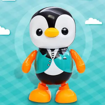 

Electric Penguin Animal LED Flashing Music Dancing Robot Interactive Kids Toy