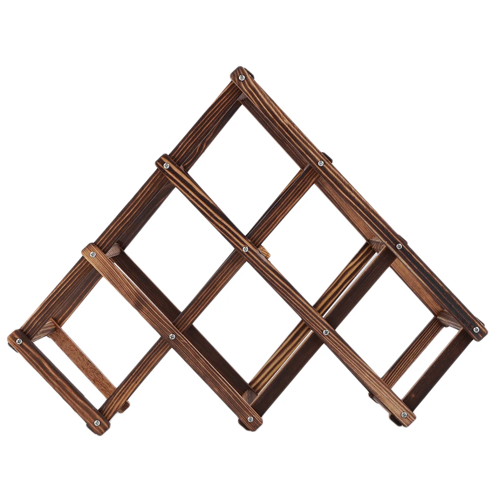 New Classical Wooden Red Wine Rack 3/6/10 Bottle Holder Mount Kitchen Bar Display Shelf High Quality