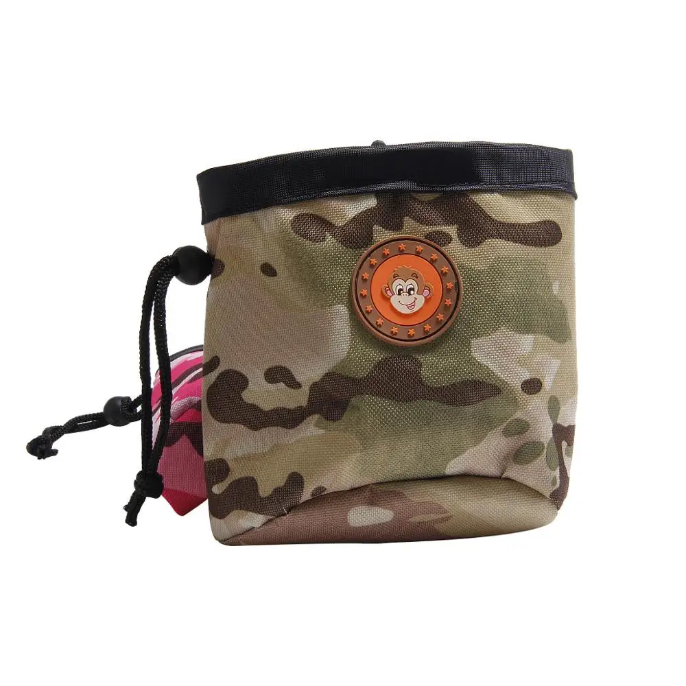 Colorful Camouflage Pet Training Bag Outdoor Dog Snack Reward Bag Multifunctional Mini Pet Hands Free Training Waist Bag Dog