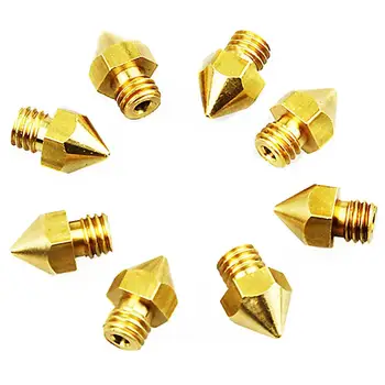 

1/5Pcs 3D Printer Part Brass nozzle 0.2/0.3/0.4/0.5/0.6mm Optional for 6.0mm Filament Copper Extruder Threaded Brass Nozzle